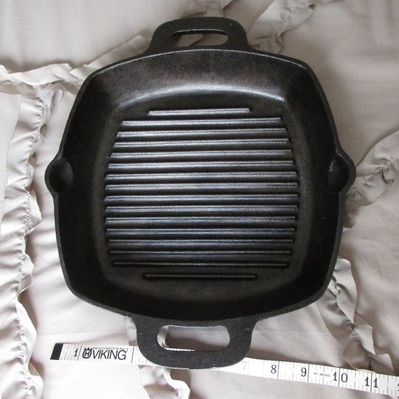 10 inch square cast iron grill pan